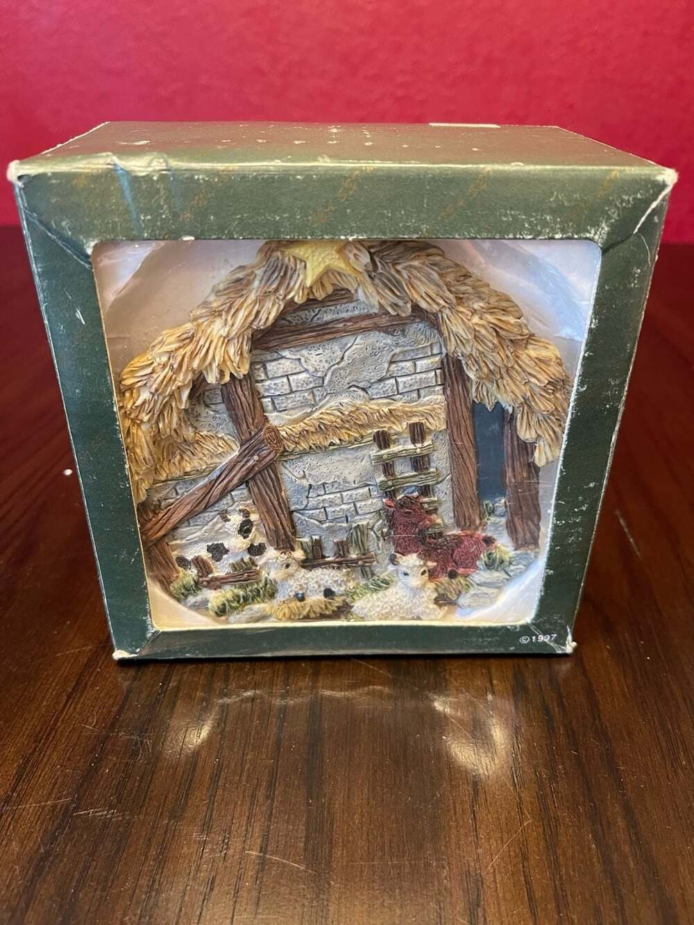 1997 Popular Imports Miniature Nativity Tea Set Scene